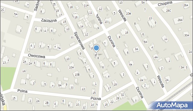 Otrębusy, Spacerowa, 8A, mapa Otrębusy