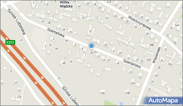 Otwock, Spartańska, 10, mapa Otwock