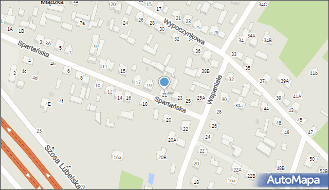Otwock, Spartańska, 21, mapa Otwock