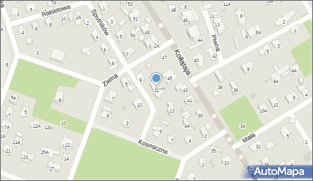 Otwock, Sputników, 11, mapa Otwock