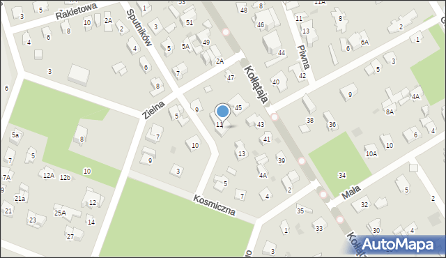 Otwock, Sputników, 11A, mapa Otwock