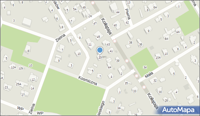 Otwock, Sputników, 13, mapa Otwock