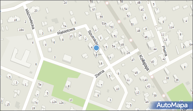 Otwock, Sputników, 6, mapa Otwock