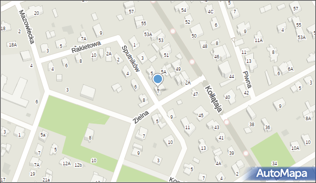 Otwock, Sputników, 7, mapa Otwock