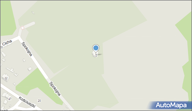 Otyń, Spokojna, 2, mapa Otyń