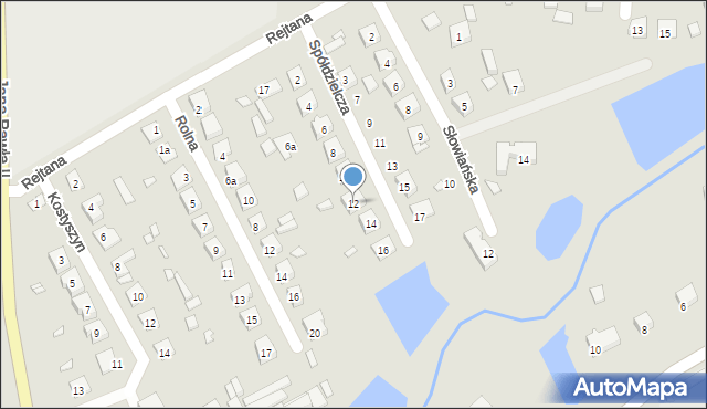 Otyń, Spółdzielcza, 12, mapa Otyń