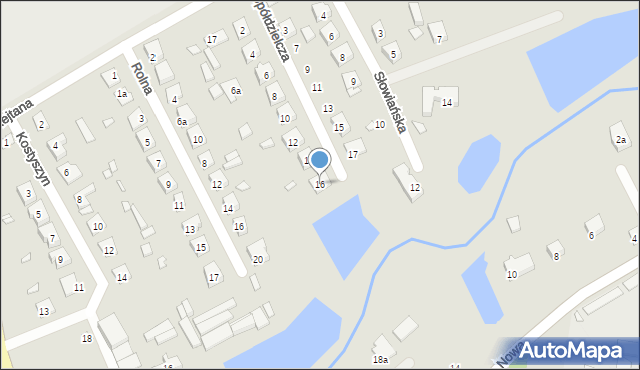 Otyń, Spółdzielcza, 16, mapa Otyń