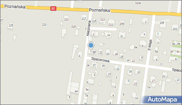 Ożarów Mazowiecki, Spacerowa, 24a, mapa Ożarów Mazowiecki