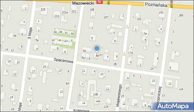 Ożarów Mazowiecki, Spacerowa, 4a, mapa Ożarów Mazowiecki