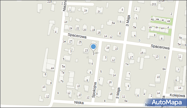 Ożarów Mazowiecki, Spokojna, 2, mapa Ożarów Mazowiecki