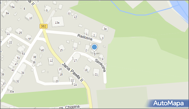 Paczków, Spokojna, 3, mapa Paczków