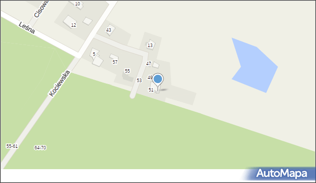 Papowo Toruńskie, Spółdzielcza, 51a, mapa Papowo Toruńskie