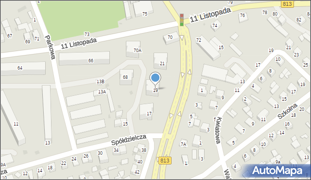 Parczew, Spółdzielcza, 19, mapa Parczew