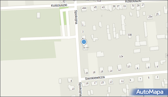 Parysów, Spokojna, 7, mapa Parysów