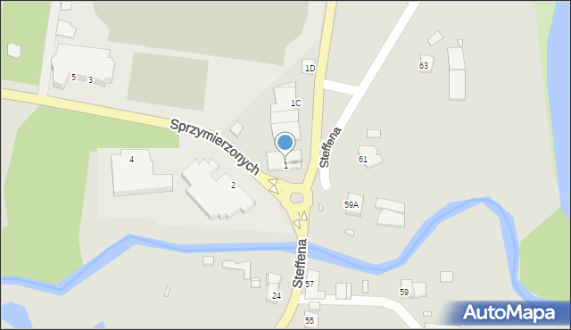 Pasłęk, Sprzymierzonych, 1, mapa Pasłęk
