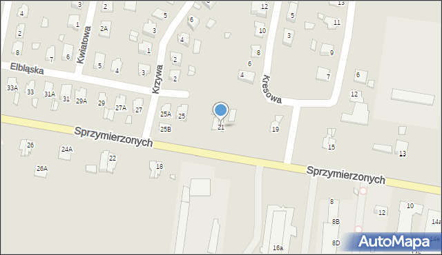 Pasłęk, Sprzymierzonych, 21, mapa Pasłęk