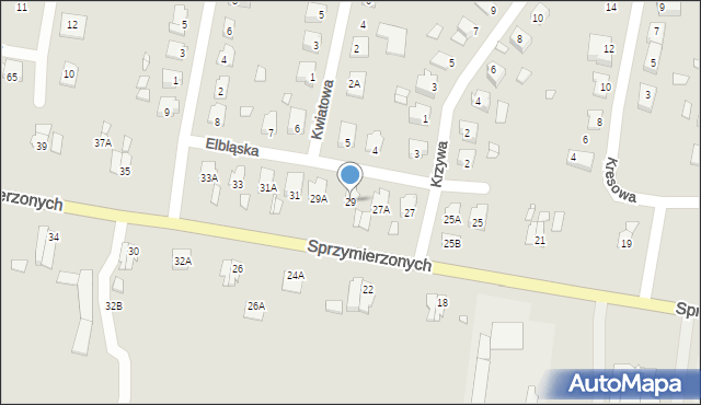 Pasłęk, Sprzymierzonych, 29, mapa Pasłęk