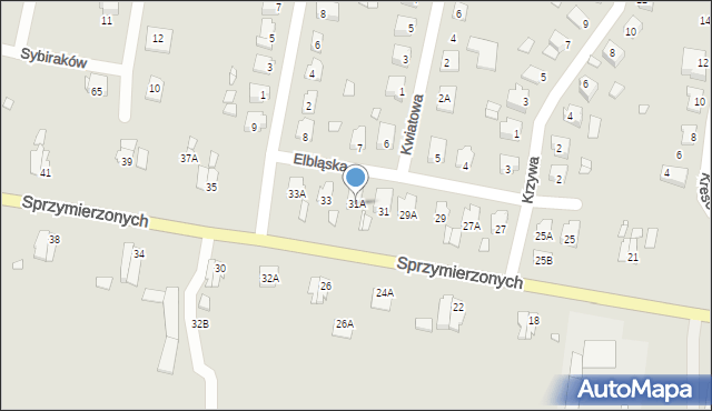 Pasłęk, Sprzymierzonych, 31A, mapa Pasłęk