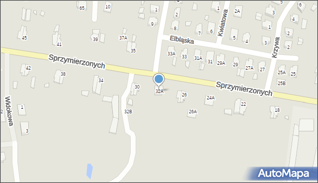 Pasłęk, Sprzymierzonych, 32A, mapa Pasłęk