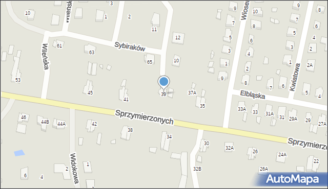 Pasłęk, Sprzymierzonych, 39, mapa Pasłęk