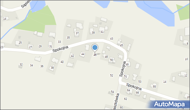 Paszkówka, Spokojna, 46, mapa Paszkówka
