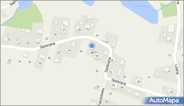 Paszkówka, Spokojna, 48, mapa Paszkówka