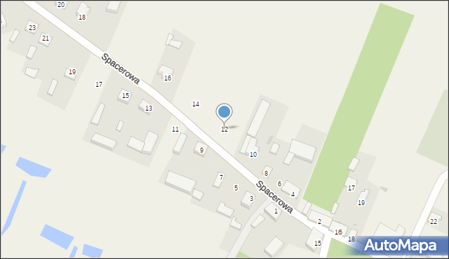 Pęczniew, Spacerowa, 12, mapa Pęczniew