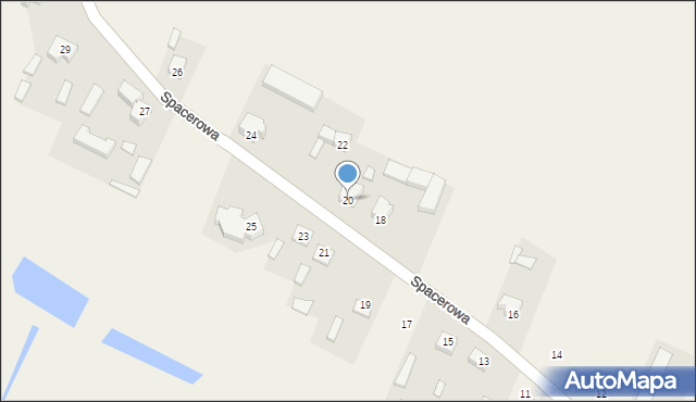 Pęczniew, Spacerowa, 20, mapa Pęczniew