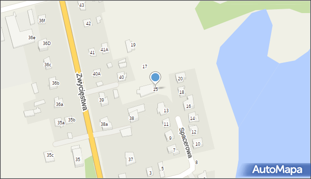 Piecki, Spacerowa, 15, mapa Piecki