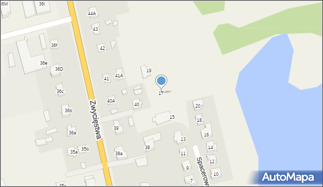 Piecki, Spacerowa, 17, mapa Piecki