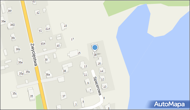 Piecki, Spacerowa, 18, mapa Piecki