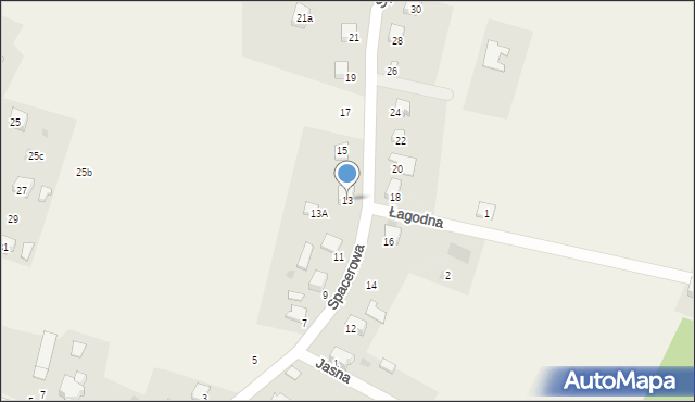 Pierściec, Spacerowa, 13, mapa Pierściec