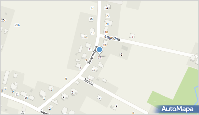 Pierściec, Spacerowa, 14, mapa Pierściec