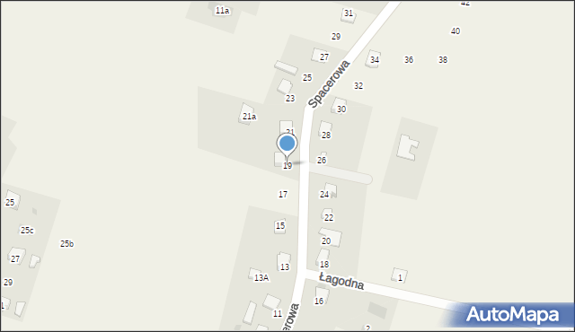 Pierściec, Spacerowa, 19, mapa Pierściec