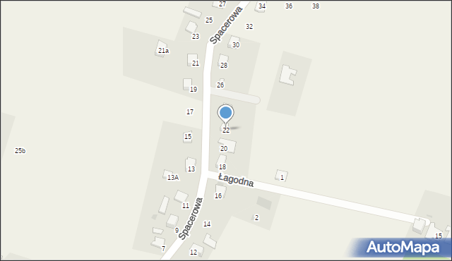 Pierściec, Spacerowa, 22, mapa Pierściec