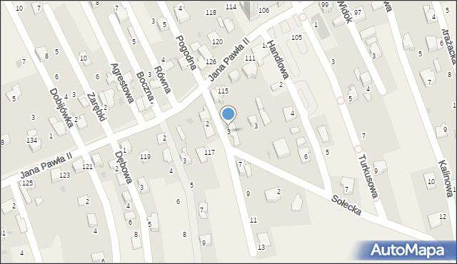 Pietrzykowice, Spacerowa, 3, mapa Pietrzykowice