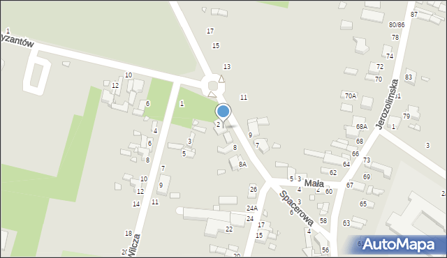 Piotrków Trybunalski, Spacerowa, 10, mapa Piotrków Trybunalski