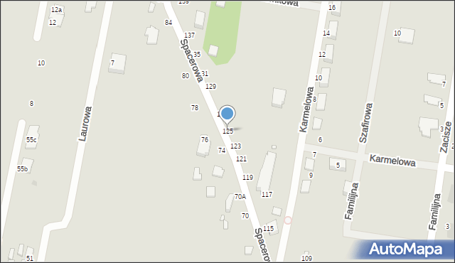 Piotrków Trybunalski, Spacerowa, 125, mapa Piotrków Trybunalski