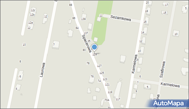 Piotrków Trybunalski, Spacerowa, 129, mapa Piotrków Trybunalski