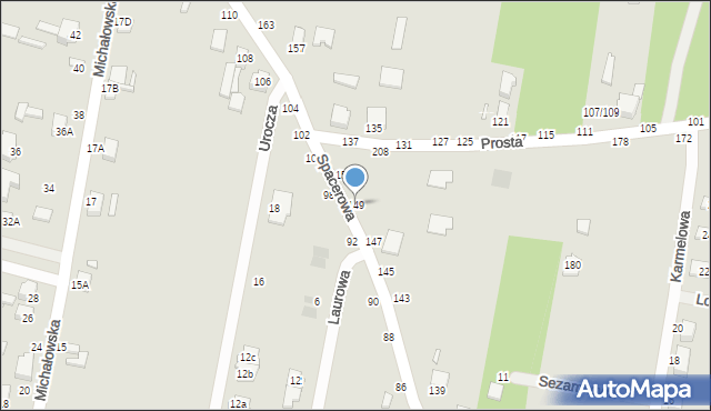 Piotrków Trybunalski, Spacerowa, 149, mapa Piotrków Trybunalski