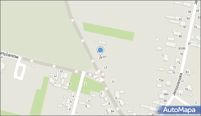 Piotrków Trybunalski, Spacerowa, 15, mapa Piotrków Trybunalski