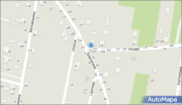 Piotrków Trybunalski, Spacerowa, 153, mapa Piotrków Trybunalski