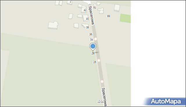 Piotrków Trybunalski, Spacerowa, 28, mapa Piotrków Trybunalski