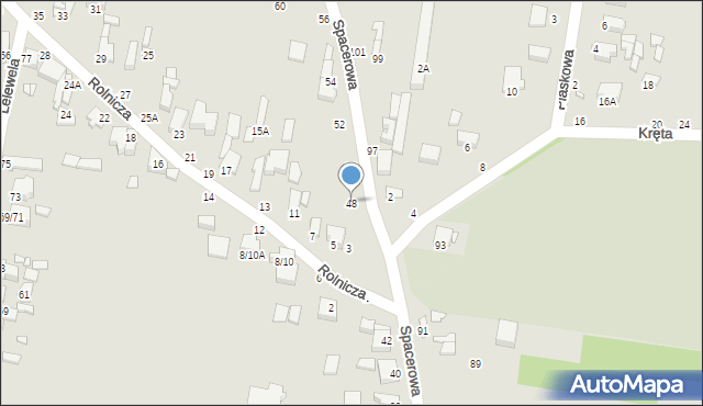 Piotrków Trybunalski, Spacerowa, 48, mapa Piotrków Trybunalski