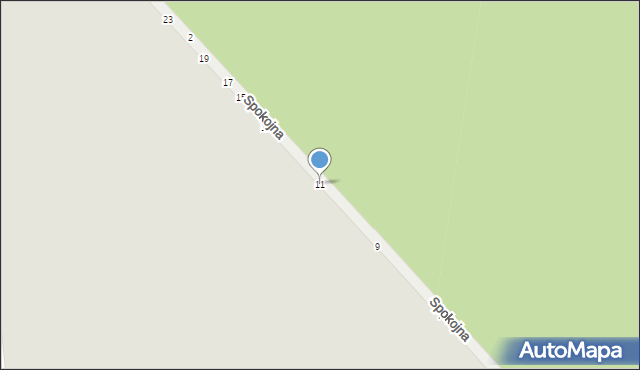 Piotrków Trybunalski, Spokojna, 11, mapa Piotrków Trybunalski