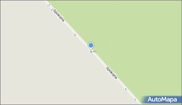 Piotrków Trybunalski, Spokojna, 9, mapa Piotrków Trybunalski