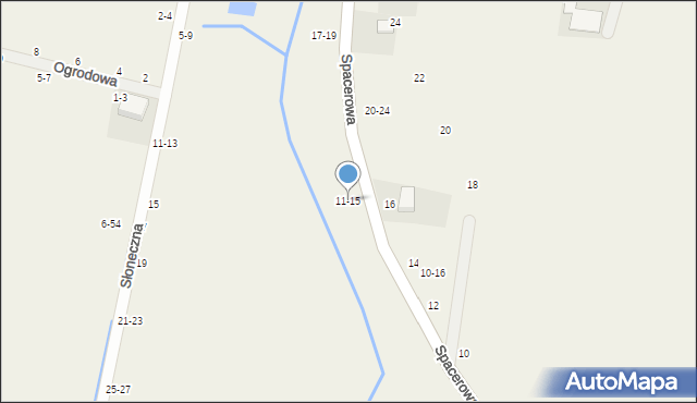 Piotrkowiczki, Spacerowa, 11-15, mapa Piotrkowiczki