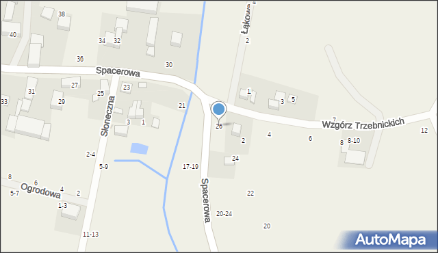 Piotrkowiczki, Spacerowa, 26, mapa Piotrkowiczki