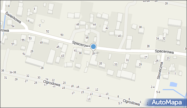 Piotrkowiczki, Spacerowa, 37, mapa Piotrkowiczki