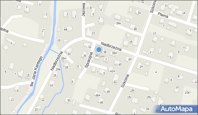 Pisarzowice, Spokojna, 1, mapa Pisarzowice